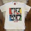 Lupin The 3rd T-shirt con Blocchi Personaggio Bianca Taglia L Anime Manga
