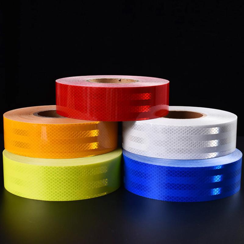 High Intensity Reflective Adhesive Tape 5Cm*10M Diamond Grade Red White Yellow Waterproof Car Stickers Reflectors Strip For Truc