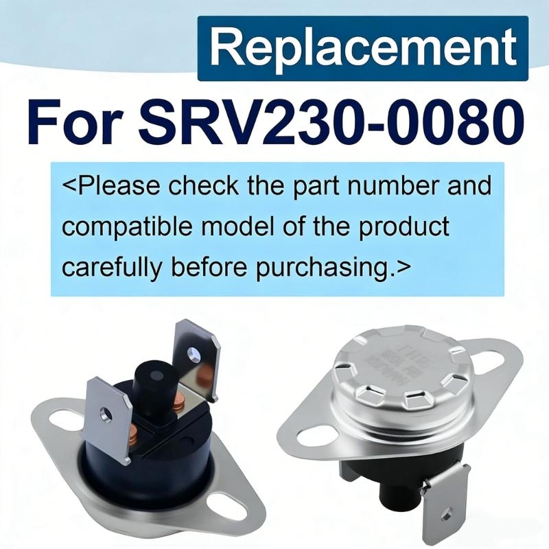 Clothes Dryer High Limit Temperature Controller D510701 Functions With Multiple Models 225F Cut Off Point