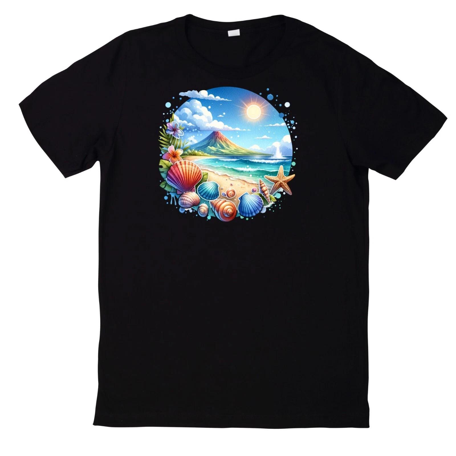 T-Shirt Sommer am Strand Motiv Baumwolle XL