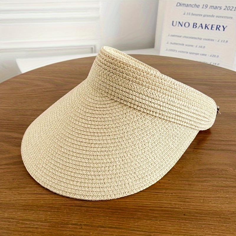 

1PC New Spring Sun Hat for Women s Outdoor Travel Sun Hat with Large Eaves and Foldable Roof Beach Straw Hat Beach Hats Women