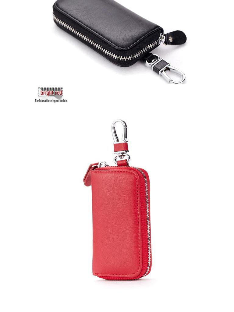 Trendy Unisex Genuine Leather Large Capacity Car Key Case
