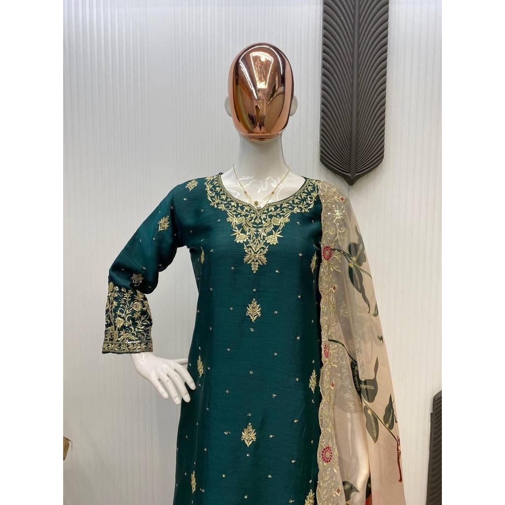 Indian Bollywood Designer Salwar Kameez Paksiatni Beautiful Ethnic Sharara Suit