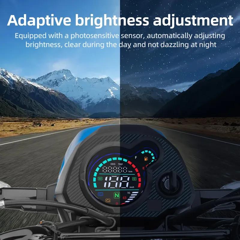 Für Navi110 Digitales Messgerät Motorrad Drehzahlmesser Digitaler Geschwindigkeitsmesser Für Navi LCD Kilometerzähler Für Honda Navi 110 Motor Armaturenbrett