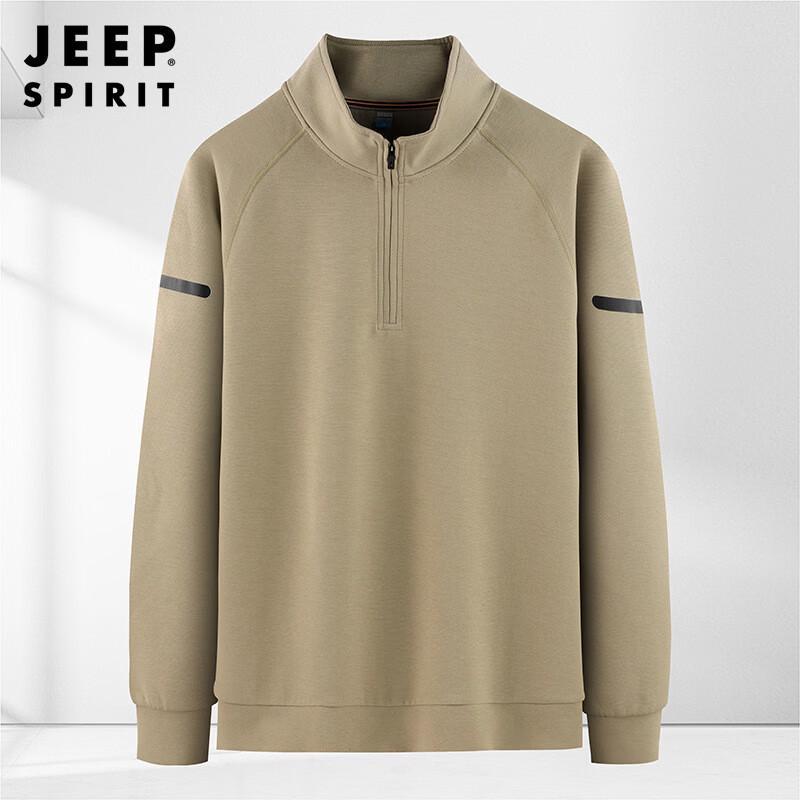 JEEP SPIRIT Men's Half-Zip Casual Sport Sweatshirt