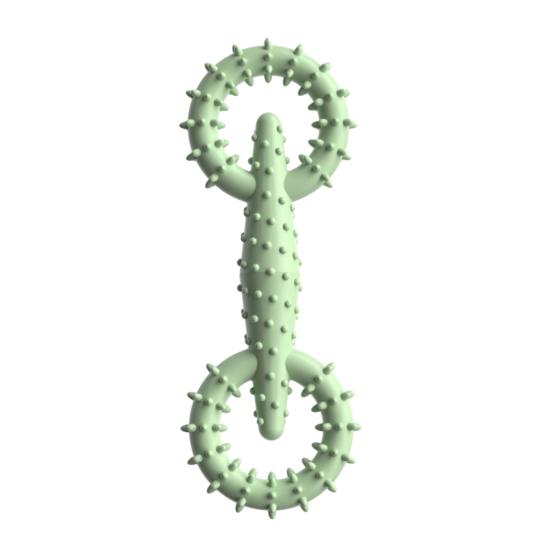 

Dog Chew Toy Spiny Texture for Teeth Cleaning TPR Soft Rubber Interactive Pet Toy Pull-Tab Puppy Teething Toy Relieves Boredom and Protects Gums зелений