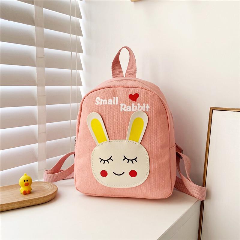 Entzückender Cartoon-Canvas-Rucksack für Mädchen im Alter von 1-5 Jahren - Perfekt für den Kindergarten