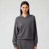 Spring and Autumn Yoga Clothes Cover Up Women Loose Short Pullover Casual Hood Air Layer Hoodie Outerwear Running Top