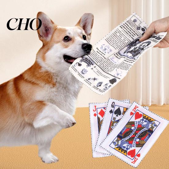 Anxiety Relief Dog Toy Crinkle Sound Newspaper Chew Realistic Playing Pet Card Puppy Teething for Dogs Biting Chewing