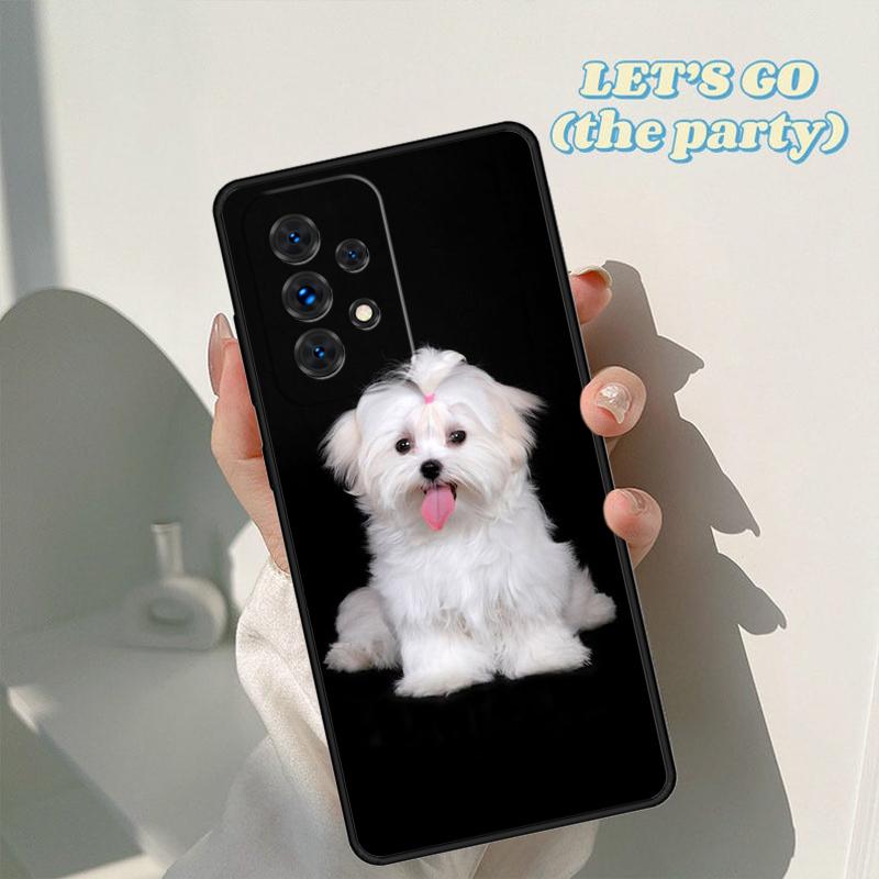 Cartoon Maltese Dog phone case For Samsung Galaxy A42 A31 A40 A51 A71 A32 A80 A91 A52 A72 A73 A20e A21S A50 A70 A11 A12 Cover