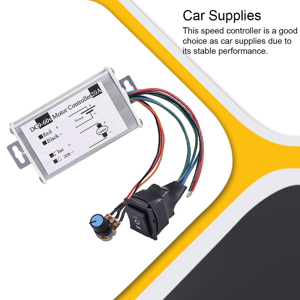 Speed Controller Current Regulator Voltage Adjuster Fine Workmanship Professional Vehicle Accessories Multipurpose 9V-60V