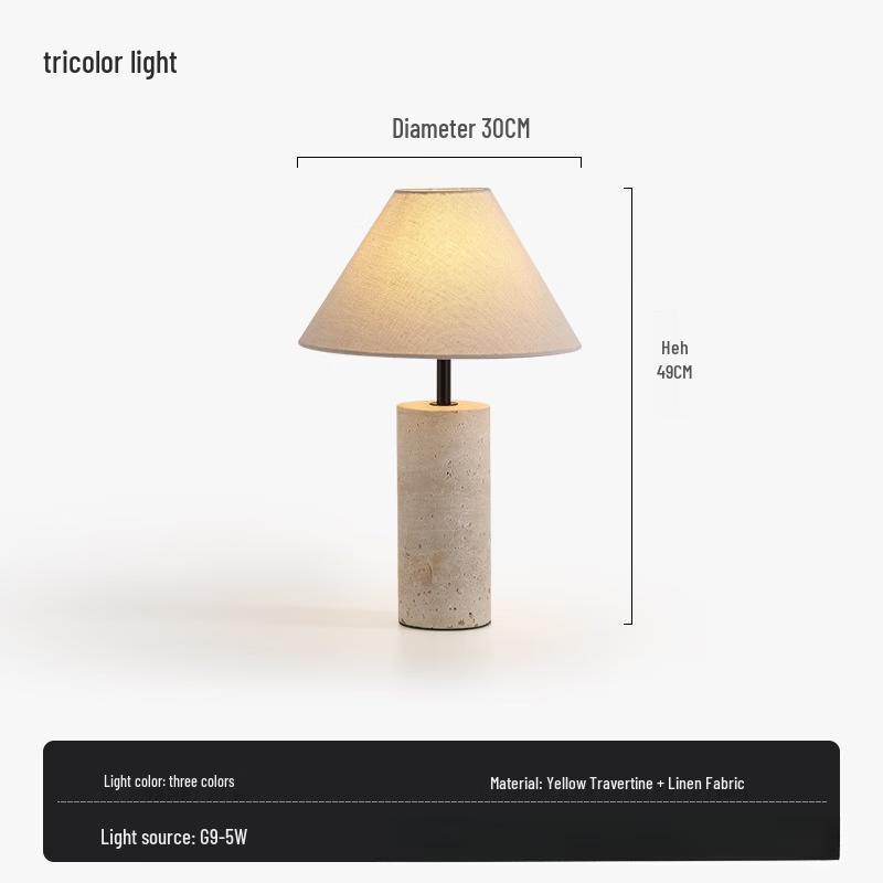 Dream Bubble Yellow Travertine Table Lamp
