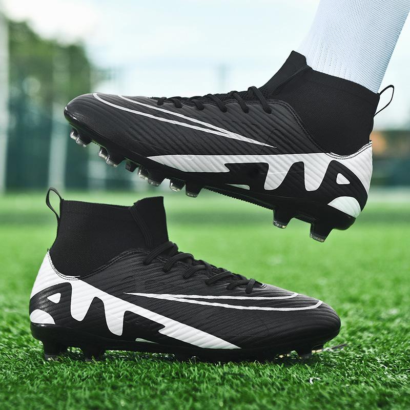 2025 new high-top football shoes AG long nails TF broken nails youth men's and women's shoes training competition sports shoes