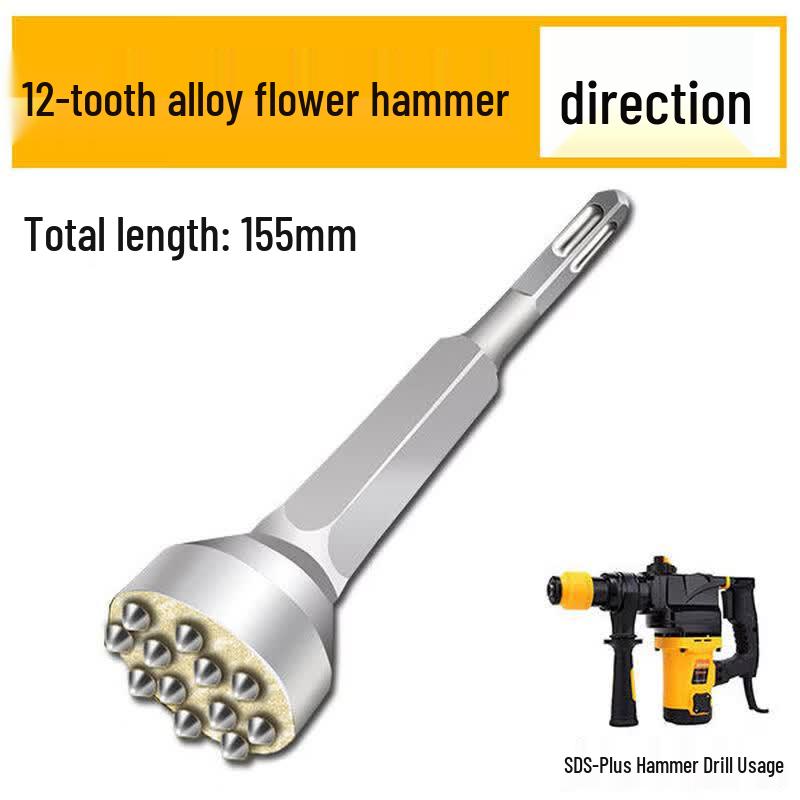 

Square Shank 12-Tooth Alloy Bush Hammer Bit