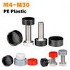 5/10/20 Bucăți Plastic PE Capac Decorativ pentru Șuruburi Hexagonale Externe cu Piuliță M4 M5 M6 M8 M10 M12 M14 M16 M18 M20 M24 M27 M30