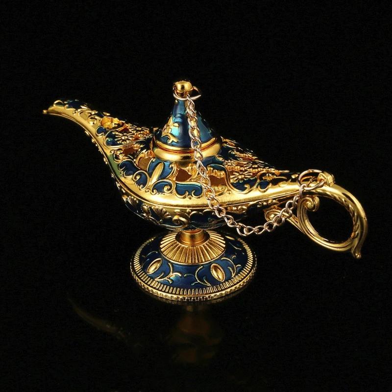 Лампа Аладдина, лампа желаний, благословение «Тысячи и одной ночи», декор для дома в юго-восточноазиатском стиле, украшения в стиле Аладдина. синий