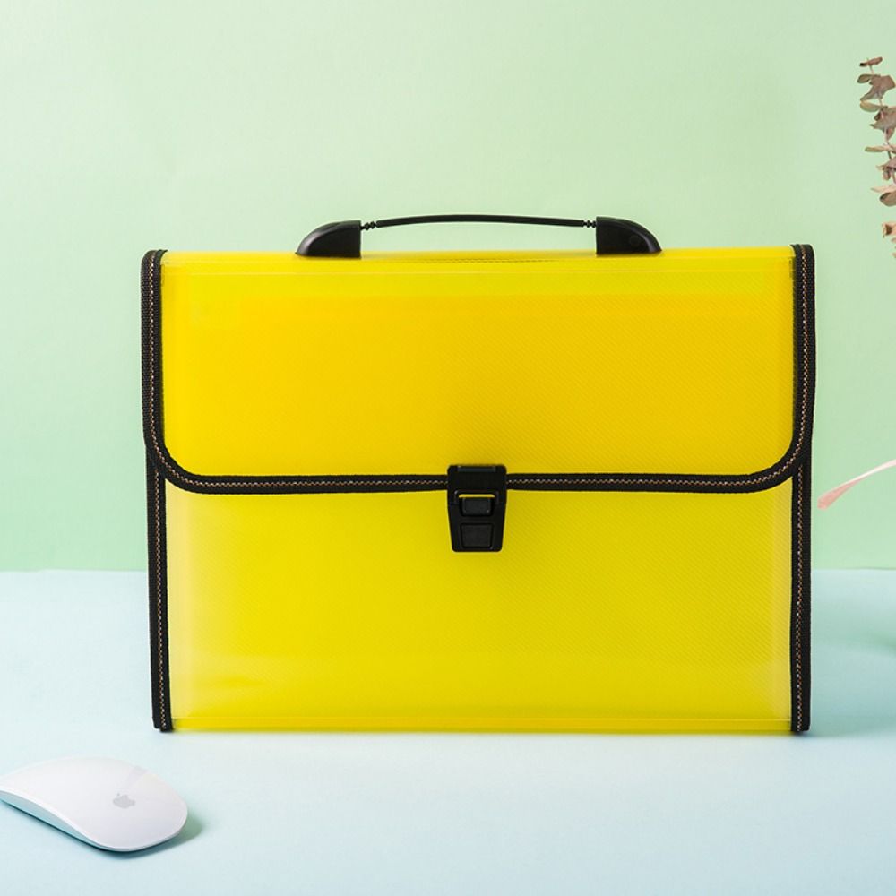 Dustproof Handheld File Bag 13 Pocket Expanding Document Organiser Test Paper Storage Bag  Business