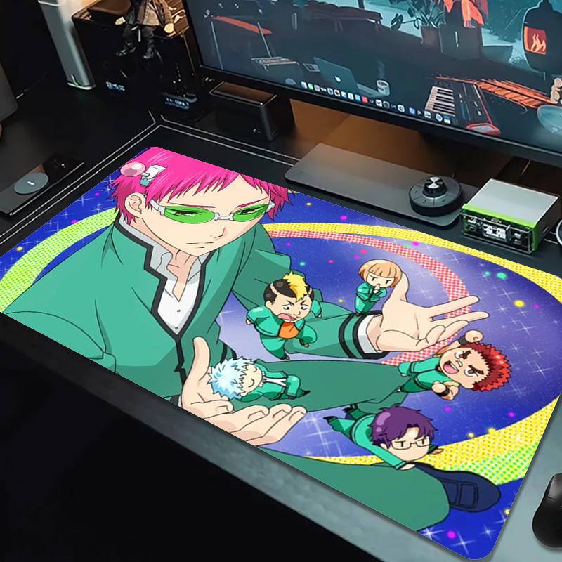 Saiki Color Mouse Pad Large Gaming Table Cushion Non-slip Laptop Tablet Big Mousepad XXL Mat Mini PC Playmat With Lock edge