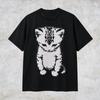 Y2k Tops Cat Vintage Loose Oversized Unisex Tshirt Harajuku Streetwear Trendy Cotton Print Breathable High Quality Couples Soft