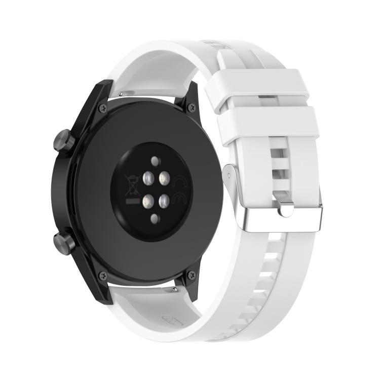 For Huawei Watch GT 3 42mm 20mm Silicone Silver Buckle Watch Band(Mint Green)