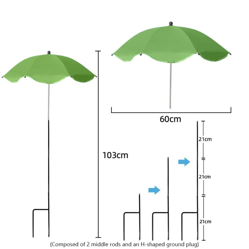 Rainproof Plant Sunshade Umbrella Height Adjustable UPF50+ Plant Sun Protection Umbrella Easy Installation Plants Cool Refuge