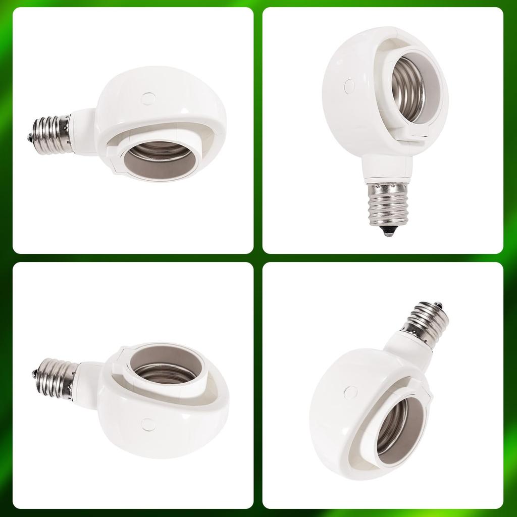 Pispoer - E17 To E26 LED Bulb Specific - Adjustable Socket - Indoor Use - Socket Conversion Outlet - Easy Installation, No Wiring Required - AC 100V