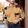 Men'S Fashionable Lapel And Shoulder Length Long Sleeved Casual Top