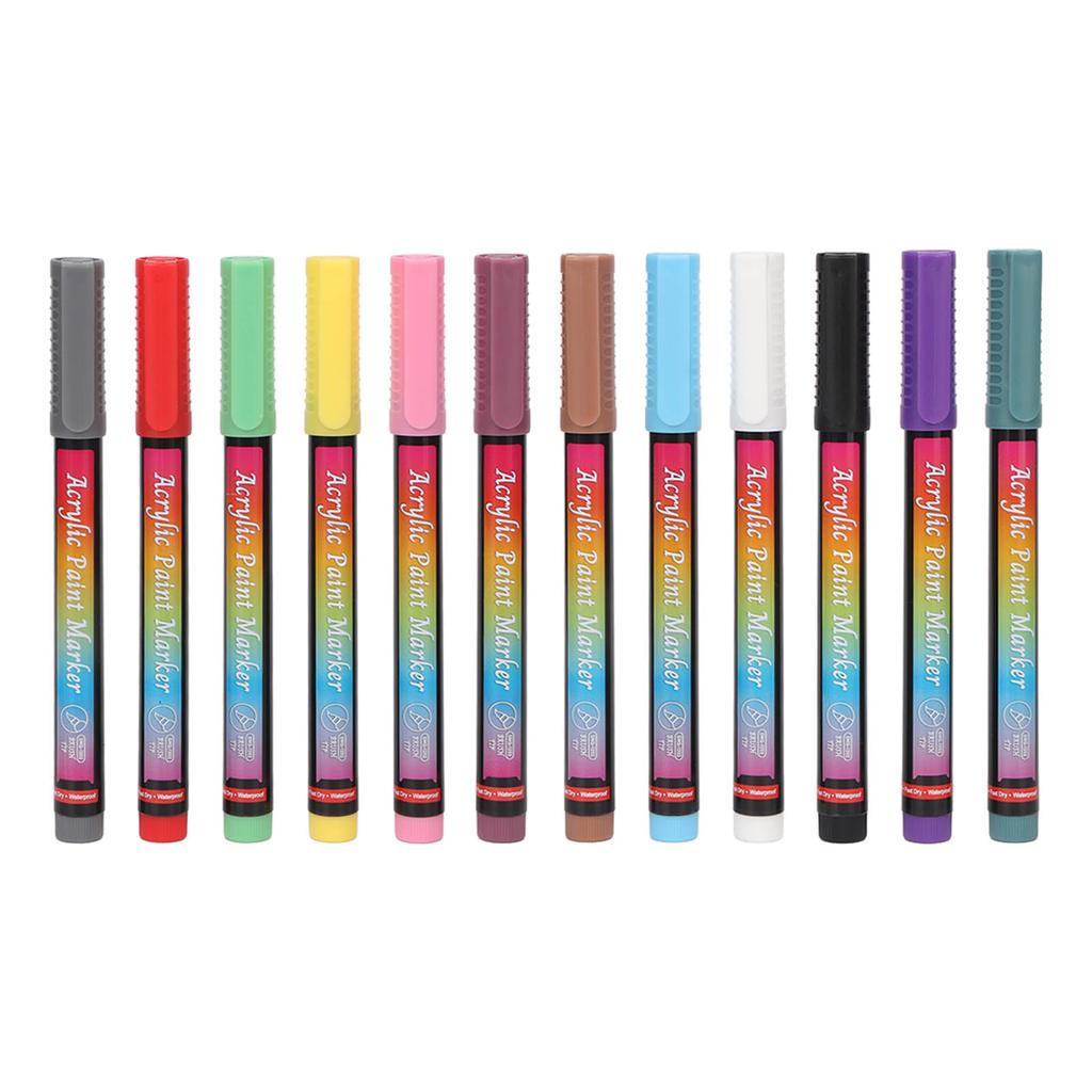 12 SZT. Pisaki do lakieru do paznokci Różne kolory DIY Pisak do zdobienia paznokci Graffiti Dotting do narzędzi do manicure