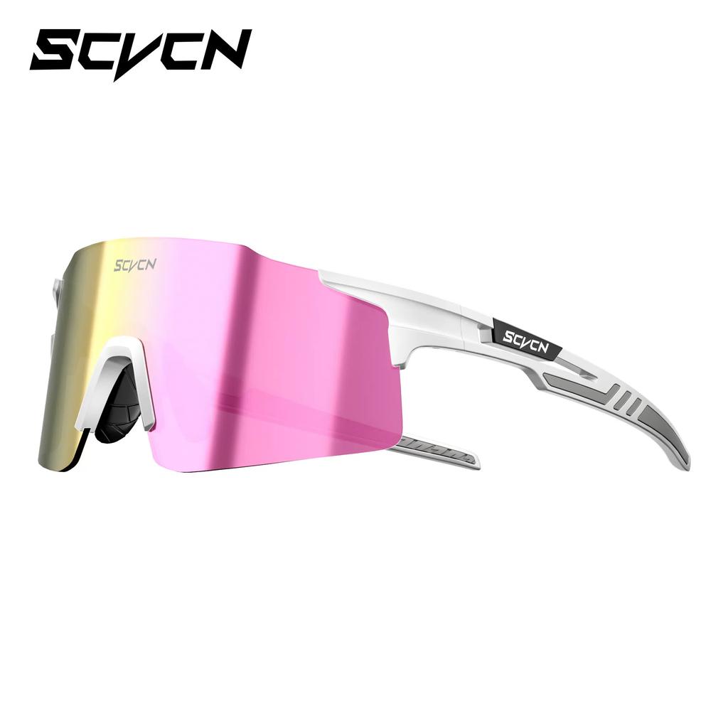 Lunettes de cyclisme Scvcn Saiwen pour femmes, Lunettes de protection anti-buée d'extérieur changeant de couleur jour et nuit, Lunettes de sport professionnelles coupe-vent pour hommes