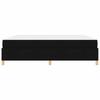 Bed Frame with Mattress Black 200 x 200 cm Fabric