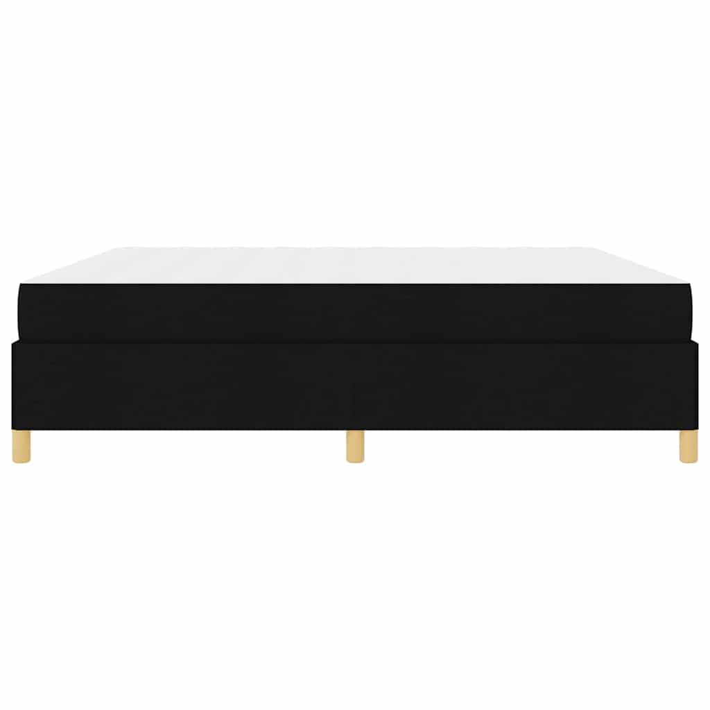Bed Frame with Mattress Black 200 x 200 cm Fabric