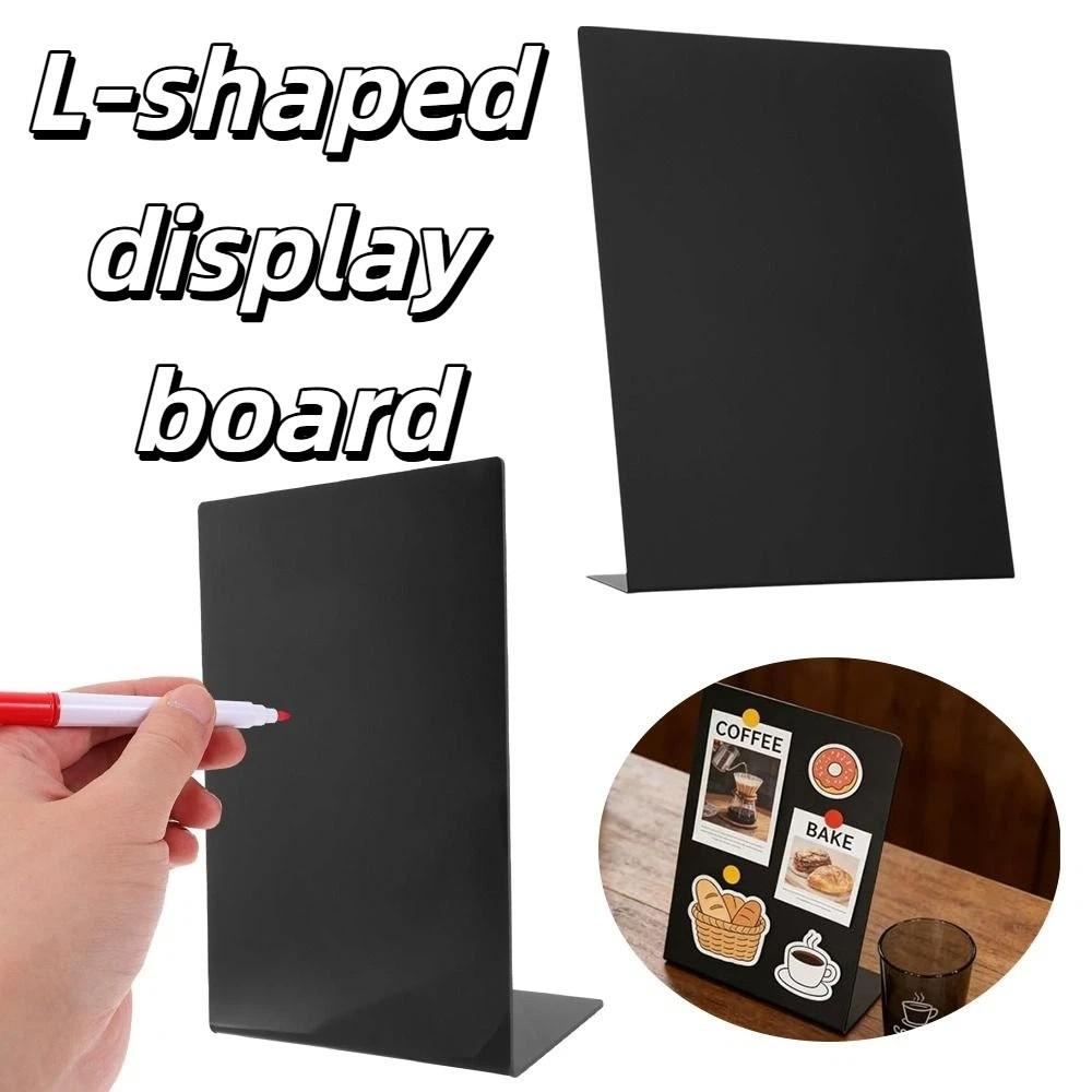 L-Shaped Magnetic Board Vertical Stand Desktop Board DIY Design Metal Memo Board Office
