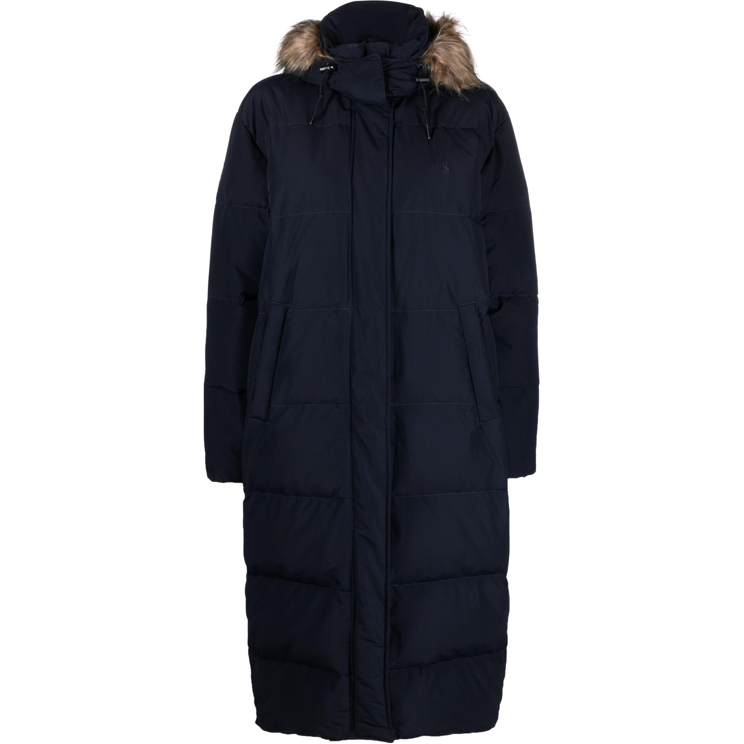 

Polo Ralph Lauren Однотонная пуховая куртка с капюшоном и длинными рукавами Женская верхняя одежда Темно-синий POIZON20241205501 M
