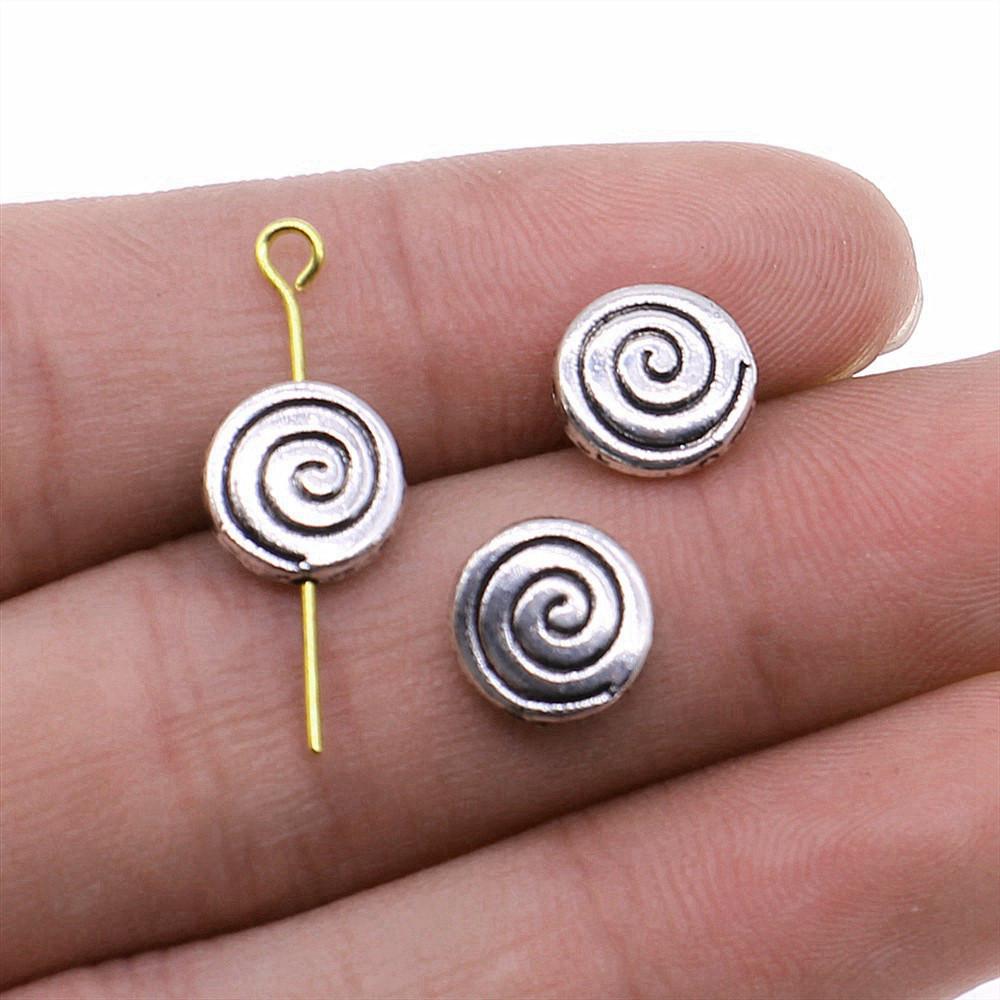 Geometric Small-Hole Spacer Beads Mini Antique Bronze Zinc Alloy Jewelry Making Fix Bead Position Style Bead Spacers