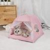 Foldable Pet Tent House Comfortable Dog Basket Beds Sweet Princess Cat Bed  for Summer