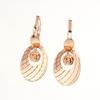 Purple Gold Shiny Smart Rose Shiny Earrings Women'S Rose Gold Plated Ear Buckles Classic