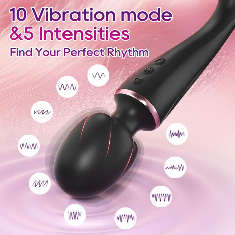 High Dildo Vibrator Power AV Magic Wand Massager Anal G Spot Clitoral Stimulation Waterproof Adult Sex Toys for Women & Couples