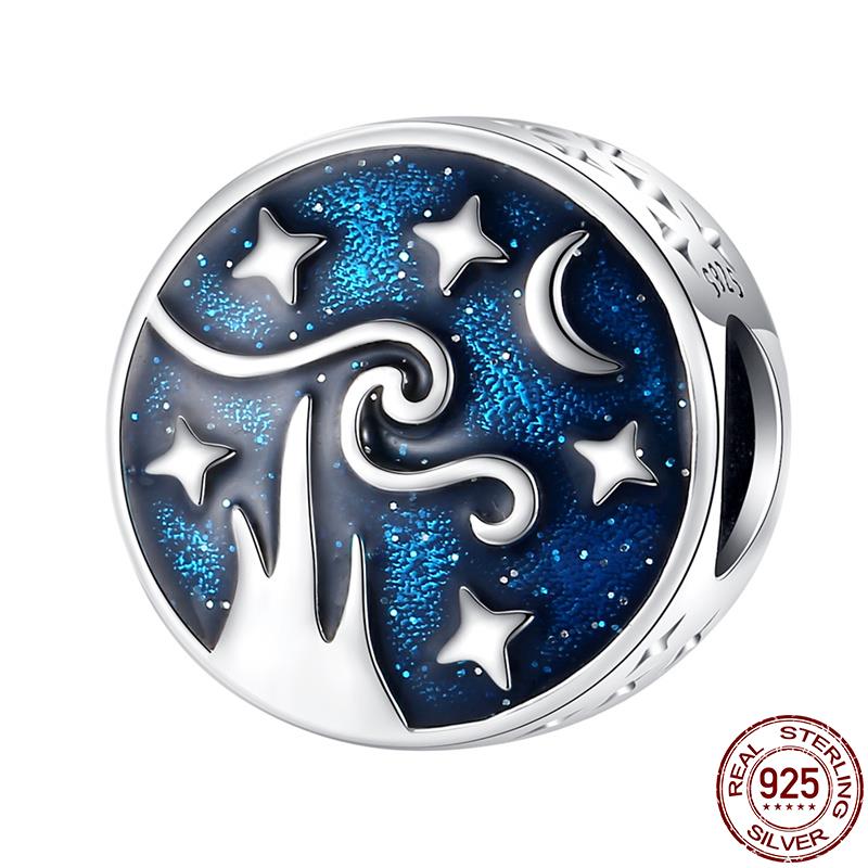 Decorative Charms Fit 3Mm Original Bracelet Copper Planet Series Collection Space Astronaut Earth Bead Diy Fine Fine Jewelry Gift Idea
