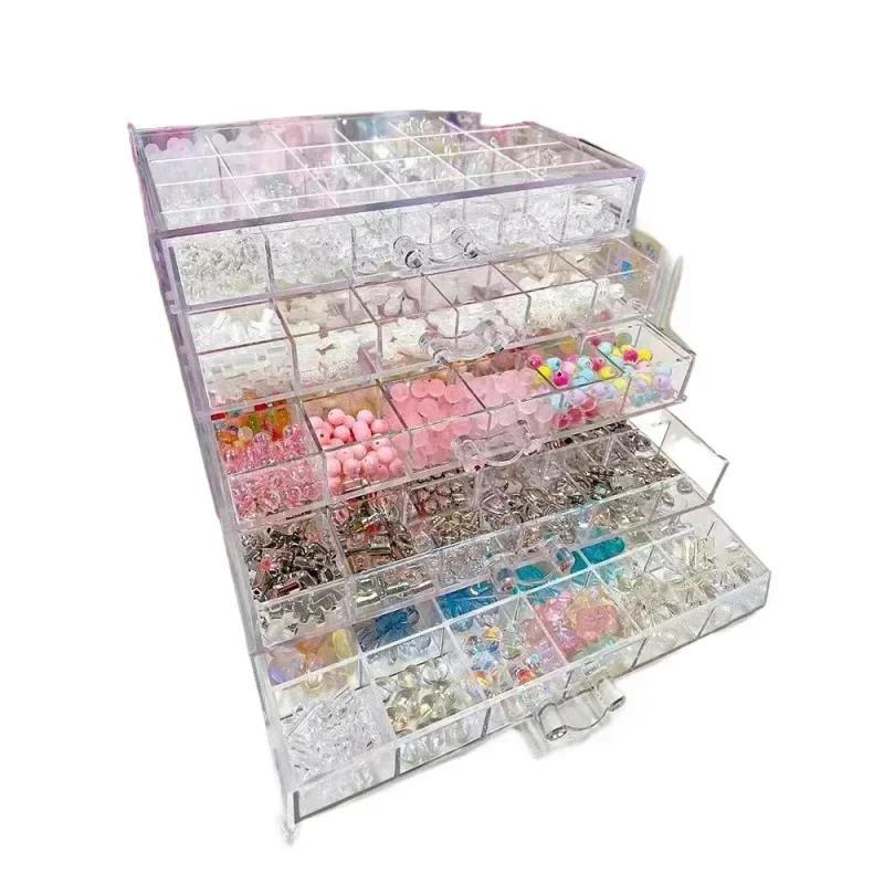 3-120grid Crystal Bead Storage Drawer Jewelry Organizer DIY Craft Material Box For Home Office Crafts And Hobbies