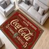 Red Black Splash Coca Cola Logo Non Slip Floor Rug Retro Vintage Drink Brand Washable Indoor Living Room Bedroom Decor Area Carpet