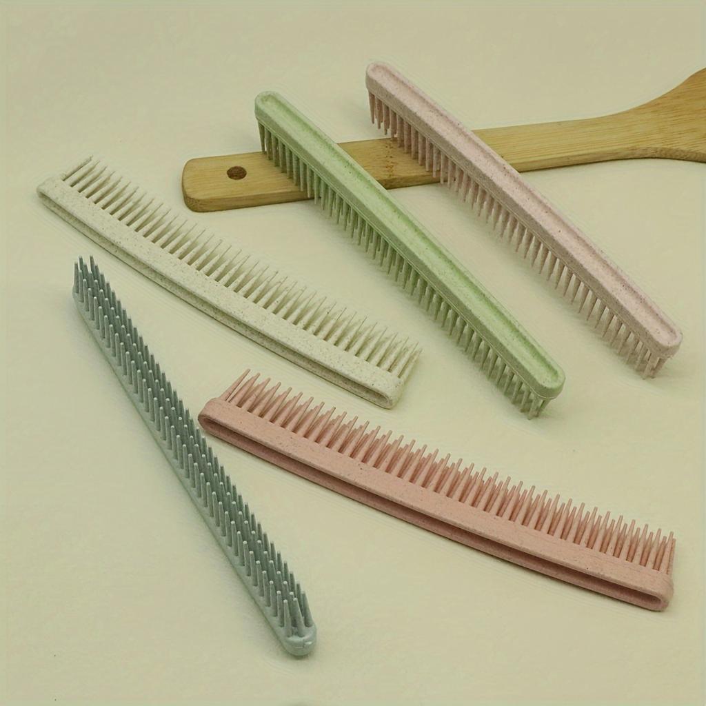 Double Layer Fine-Tooth Hair Detangling Smoothing ABS Plastic Handleless Portable Easy To Clean Salon Home Use Durable Stylish