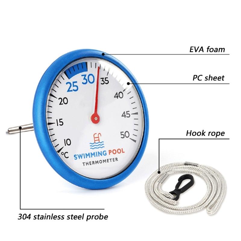 Large Round Floating Thermometers For Swimming Pool And Spa With Clear Display Water Temperature Tester