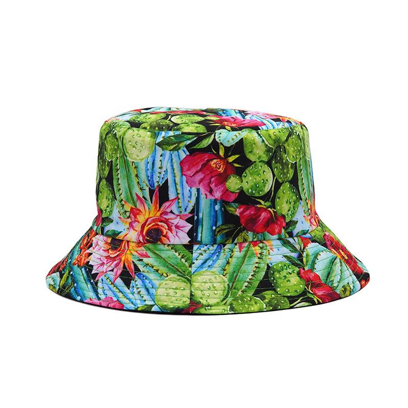2023 Stilvoller Hochwertiger Doppelseitiger Sommer Unisex Tropischer Strand Eimerhut Damen