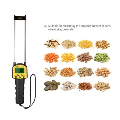 SMART SENSOR Handheld LCD Digital Grain Moisture Meter Hygrometer with Measuring Probe for Corn