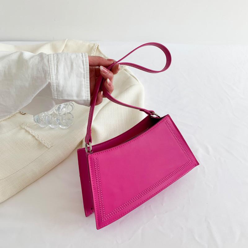 Fashionable Pu Small Square Bag For Women Available In Black White And Brown маджента