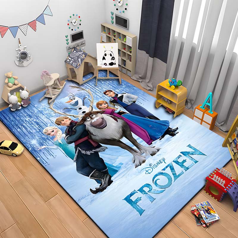 Snow Queen Frozen Elsa HD Printed Large Area Rug Carpet for Living Room Cartoon Children's Bedroom Sofa Doormat Floor Rug Gift
