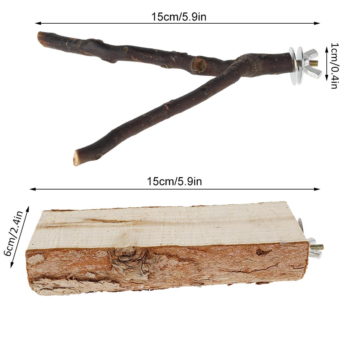 2/10 шт. Натуральное дерево насест для попугая жердочка палка платформа для попугая деревянная для тренировки лазания шлифовки когтей