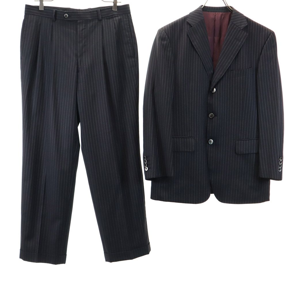 

VISARUNO Сделано в Японии шерстяной костюм в полоску Комплект M Черный Мужской Б/У