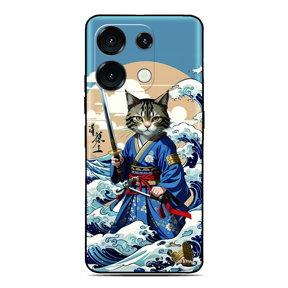 Samurai Cat Phone Case For Ulefone Note 20 19 18 Ultra 10 12 13 14 15 16 17 Pro 13P 12P 11P 10P Silicone Soft Back Cover