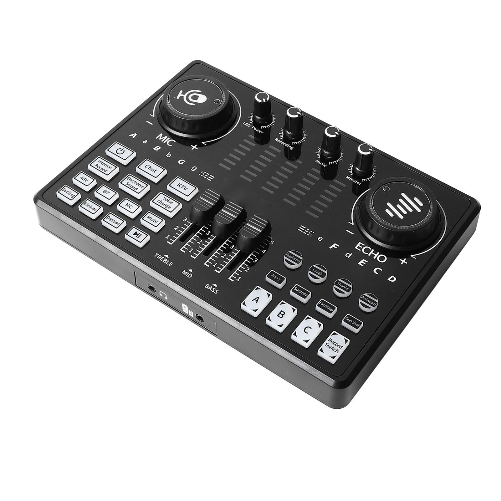 

Звуковой микшер 48 В с большой диафрагмой, звуковая карта Live, устройство записи Plug and Play